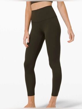 Lululemon Align Pant II 25 in Olive Green, Size 6